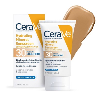 CeraVe Hydrating Mineral Tinted Face Lotion SPF 30 Medium 1.7 fl oz - Missing Box