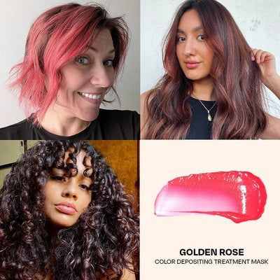 Overtone Golden Rose Hair Mask Semi-Permanent Hair Dye & Color Conditioner - New