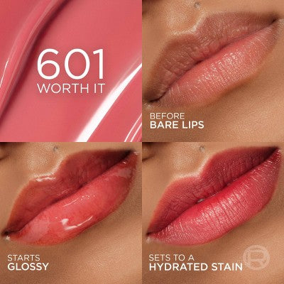 L'Oreal Paris Paradise Hyaluron Tint Lip Stain Serum 601 Worth It 0.16 fl oz - Imperfect Container