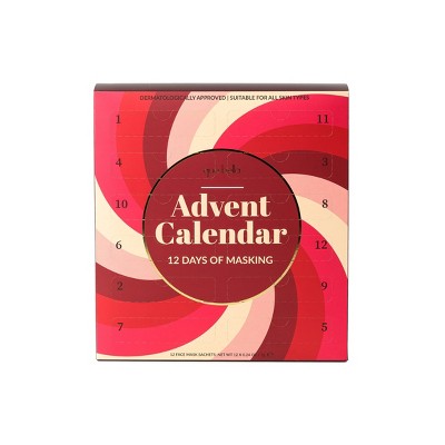 Que Bella Advent Calendar 12 days of Masking Gift Set 12ct/2.88 fl oz - Imperfect Box
