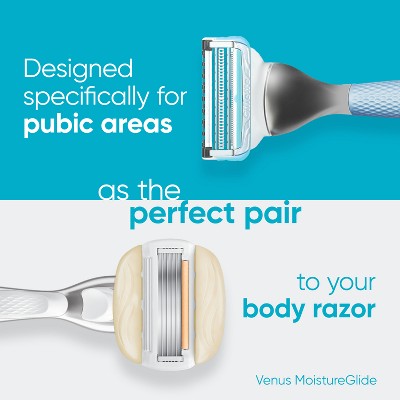 Venus for Pubic Hair & Skin Women's Razor + 2 Razor Blade Refills - Imperfect Box
