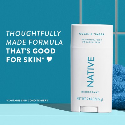 Native Solid Deodorant for Men & Women Ocean & Timber 2.65oz - Imperfect Container