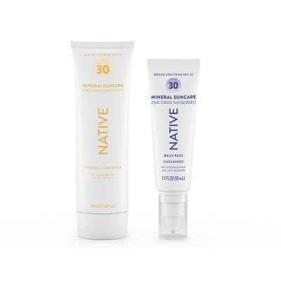 Native Mineral Face Lotion Unscented SPF 30 1.7 fl oz - Imperfect Box