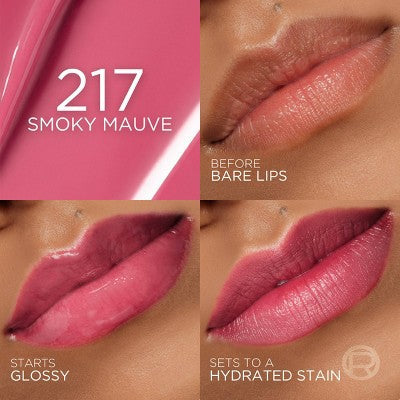 L'Oreal Paris Paradise Hyaluron Tint Lip Stain Serum 217 Smoky Mauve 0.16 fl oz - Imperfect Container