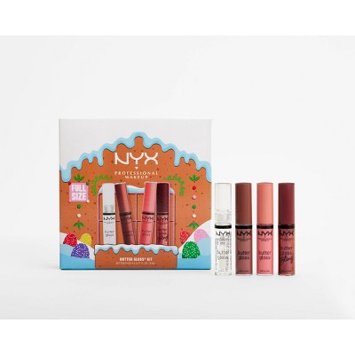 NYX Professional Makeup Butter Gloss Holiday Vault Lip Gloss Set 4 pc - Imperfect Box