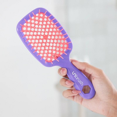 UNbrush Detangler Hair Brush Neon Purple - Imperfect Box