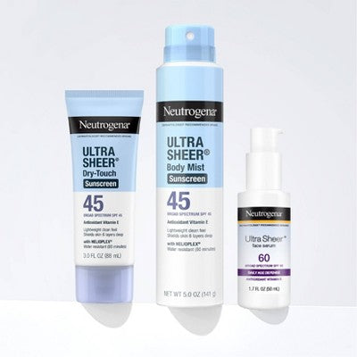 Neutrogena Ultra Sheer Dry-Touch Sunscreen Broad Spectrum SPF 45 6 fl oz /2ct - Missing Box