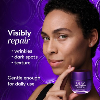 Olay Regenerist Retinol 24 + Peptide Night Face Moisturizer Mini Size 0.5oz - New