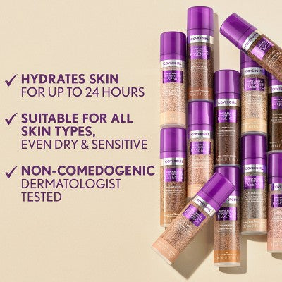 COVERGIRL Simply Ageless Skin Perfector Essence Foundation 75 Rich Deep 1 fl oz - New