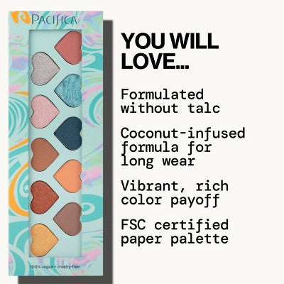 Pacifica Malibu Eye Shadows Palette 0.2oz - New