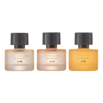 MIX:BAR Mini EDP Trio Gift Set Vanilla Bourbon + Whipped Almond + Honey Milk 3pc - Imperfect Box