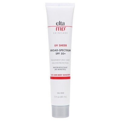 EltaMD UV Sheer Broad-Spectrum SPF 50+ Face and Body Sunscreen 3 oz - Imperfect Box