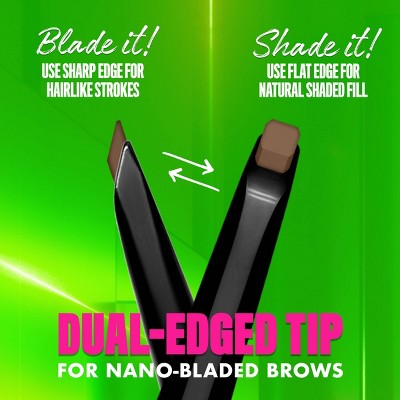 NYX Professional Makeup Brow Blade & Shade Nano Mechanical Brow Pencil Brunette 0.002oz - Imperfect Box