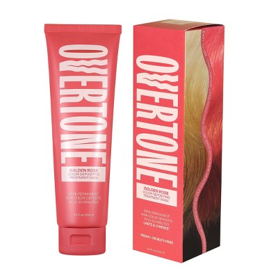 Overtone Golden Rose Hair Mask Semi-Permanent Hair Dye & Color Conditioner - New