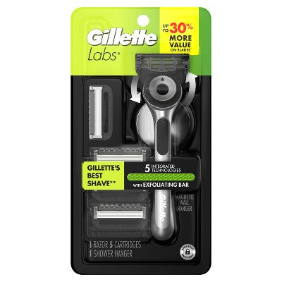 GilletteLabs Value Pack Razor Handle + 5 Blade Refills - Missing Box