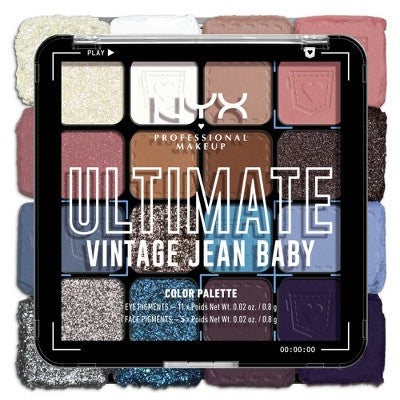 NYX Professional Ultimate Eyeshadow Palette Vintage Jean Baby 0.32oz - New