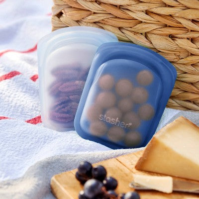 Stasher Reusable Silicone Travel Accessories Bag Set - 2pk