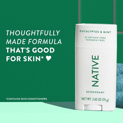 Native Solid Deodorant Eucalyptus & Mint  2.65oz - Imperfect Container