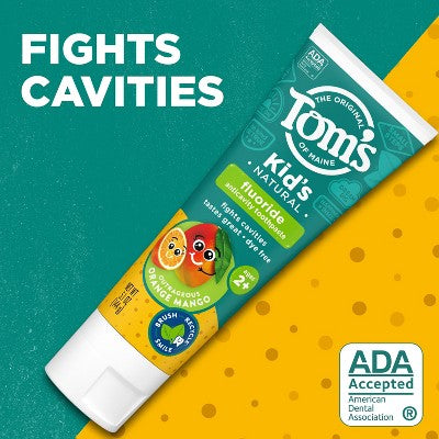 Tom's of Maine Kid's Toothpaste Orange-Mango 5.1oz/3ct - Imperfect Box