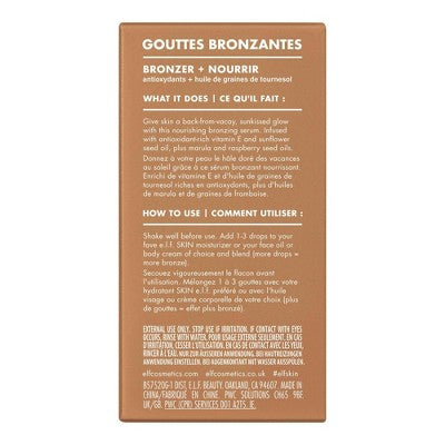 e.l.f. SKIN Bronzing Drops Pure Gold 1 fl oz - New