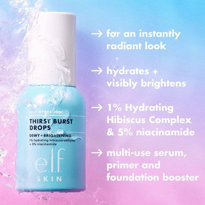 e.l.f. SKIN Holy Hydration! Thirst Burst Moisturizer Drops 1 fl oz - Missing Box