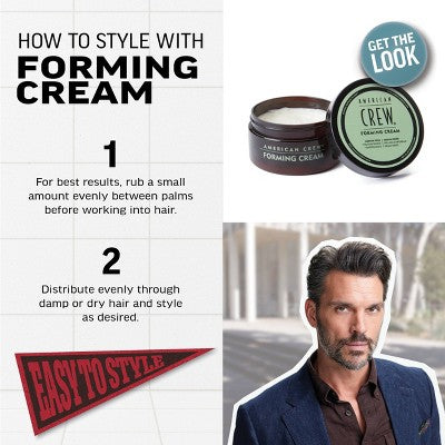 American Crew Men's Medium Hold and Medium Shine  Forming Gel Cream 3oz - Imperfect Container