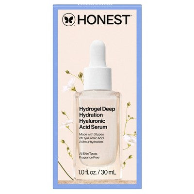 Honest Beauty Hydrogel Deep Hydration Hyaluronic Acid Serum with Rambutan 1 fl oz - Imperfect Boz