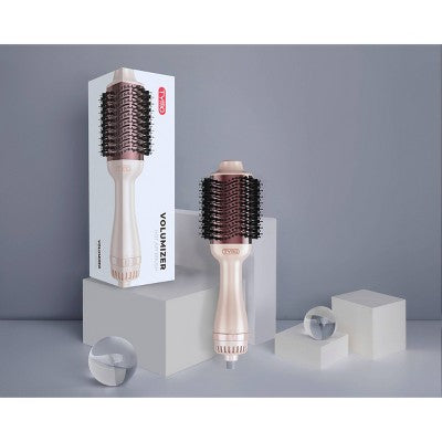 TYMO Volumizer Hot Air Brush Hair Dryer Champagne Pink - Imperfect Box