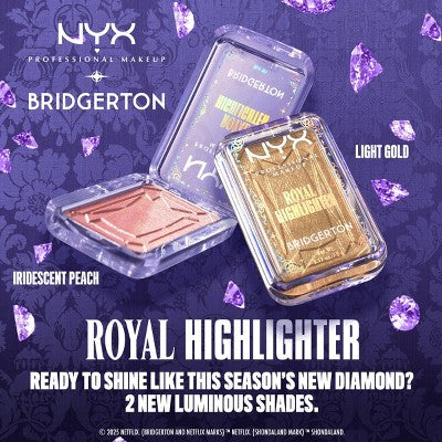 NYX Professional Makeup Bridgerton Royal Highlighter Buttermelt Iridescent Peach 0.17oz - New