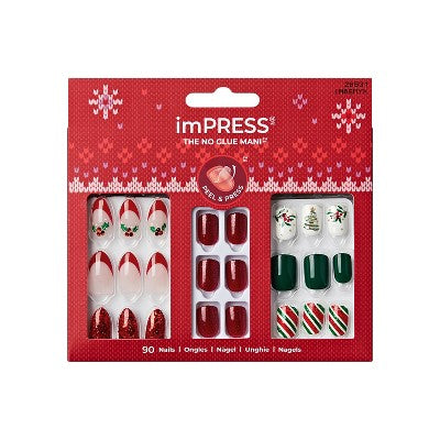 imPRESS Press-On Manicure Nail Polish Holiday Gift Set 11 - 96ct