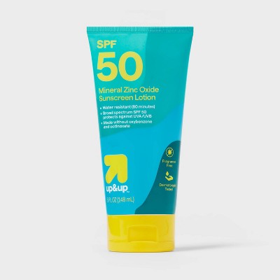 Mineral Sunscreen Lotion SPF 50 5oz up&up - Imperfect Container