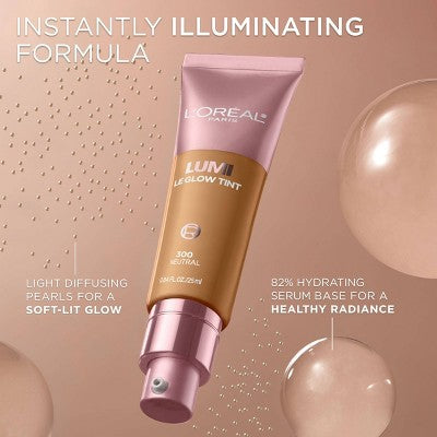 L'Oreal Paris Lumi Le Glow Tint 120 Neutral 0.84 fl oz - Imperfect Container