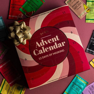 Que Bella Advent Calendar 12 days of Masking Gift Set 12ct/2.88 fl oz - Imperfect Box
