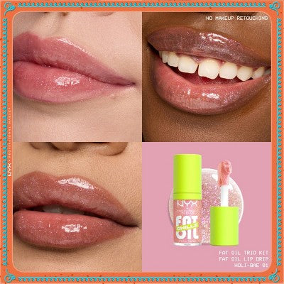 NYX Professional Makeup Fat Oil Lip Drip Holiday Trio Lip Gloss 3 pc - New
