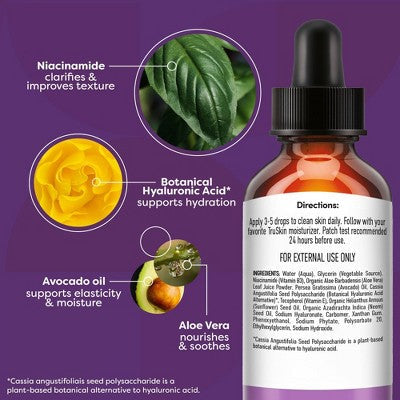 TruSkin Niacinamide Facial Serum with Vitamin E and Hyaluronic Acid 1 fl oz - New