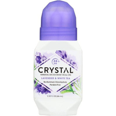Crystal Essence Deodorant Roll-On Lavender & White Tea 2.25 Oz