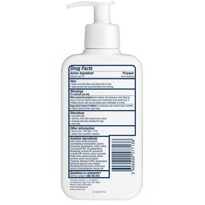 CeraVe Acne Face Cleanser with 2% Salicylic Acid and Purifying Clay for Oily Skin 8 fl oz - Imperfect Container