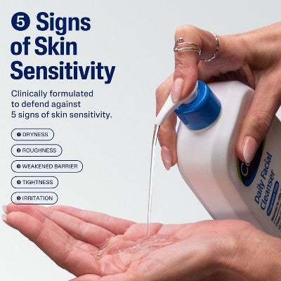 Cetaphil Daily Face Cleanser Fragrance Free Unscented 16 fl oz - Imperfect Container