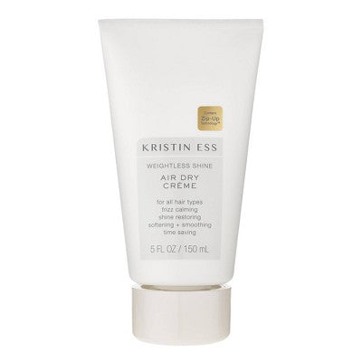 Kristin Ess Weightless Shine Air Dry Cream for Frizz Control, Curl Definition, Texture and Blow Out Prep 5 fl oz - Imperfect Container