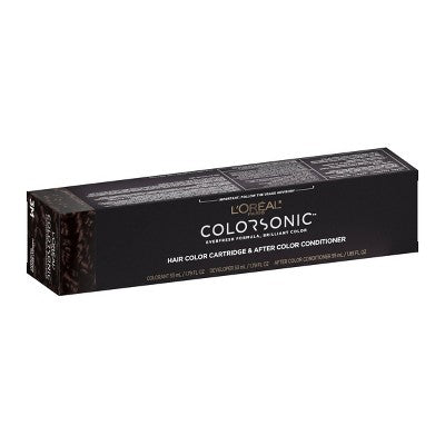 L'Oreal Paris Colorsonic Permanent Hair Color Cartridge Darkest Brown Mahogany 3M - Missing Box