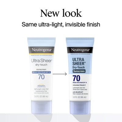 Neutrogena Ultra Sheer Sunscreen SPF 70 2pk/88ml - New