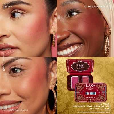 NYX Professional Makeup Bridgerton Royal Blush Buttermelt Blush Palette The Queen - Imperfect Container