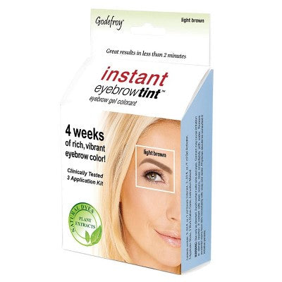 Godefroy Instant Eyebrow Tint Application Kit Light Brown 3ct - Imperfect Box