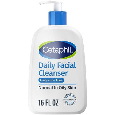 Cetaphil Daily Face Cleanser Fragrance Free Unscented 16 fl oz - Imperfect Container