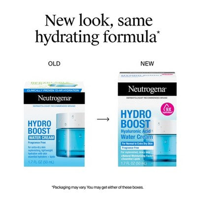 Neutrogena Hydro Boost Water Face Cream Dry Acne-Prone Skin 1.7oz - Imperfect Box