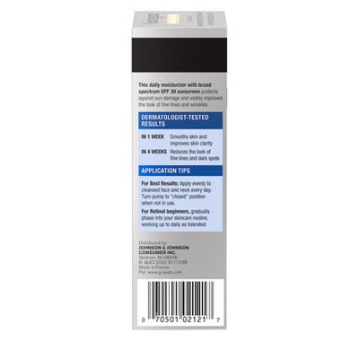 Neutrogena Rapid Wrinkle Repair Retinol Hyaluronic Acid SPF 30 1 fl oz - Missing Box