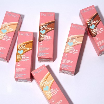 Pacifica Ultra CC Cream Radiant Foundation with SPF 17 Cool/Deep 1 fl oz - Imperfect Box