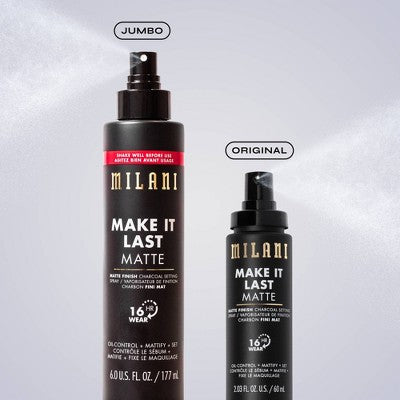 Milani Make It Last Matte Finish Charcoal Setting Spray 6 fl oz - New