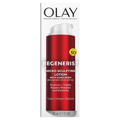 Olay Regenerist Micro-Sculpting Cream Face Moisturizer SPF 30  1.7 fl oz - Imperfect Box