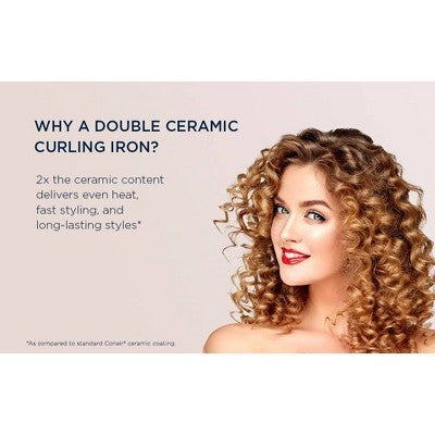 Conair Double Ceramic Curling Iron 3/4" - Imperfect Box